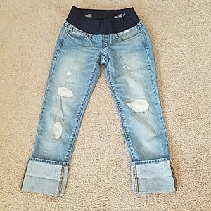 Gap maternity distressed jeans